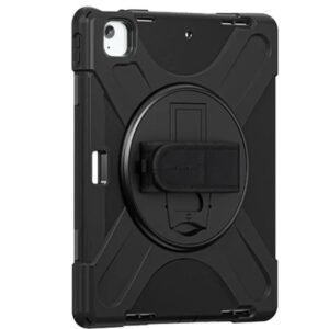 iPad Air 4/Pro 11 Rugged Silicone Case - Heavy Duty Protection with Stand & Grip | Black